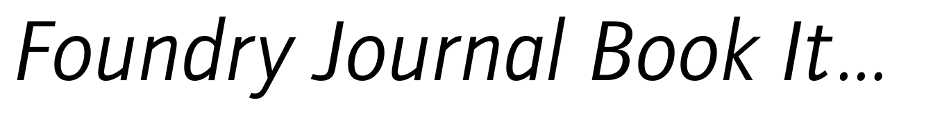 Foundry Journal Book Italic
