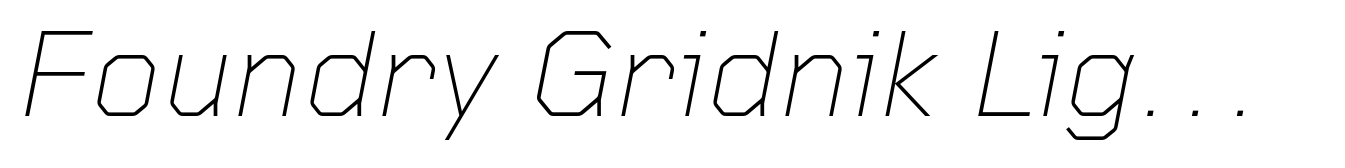 Foundry Gridnik Light Italic