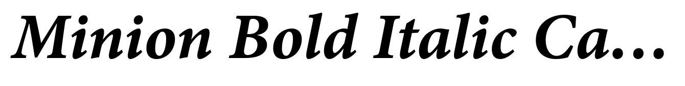Minion Bold Italic Caption