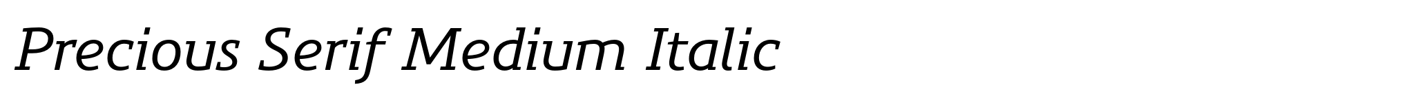 Precious Serif Medium Italic image