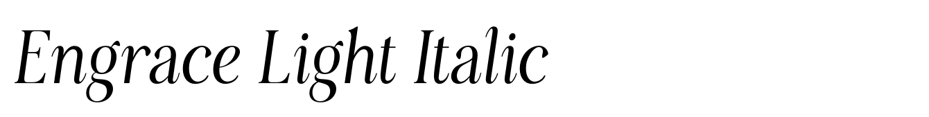 Engrace Light Italic