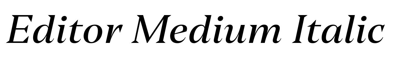 Editor Medium Italic