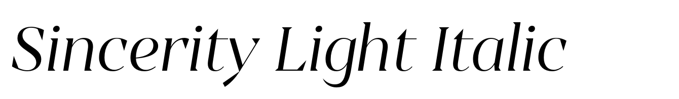 Sincerity Light Italic
