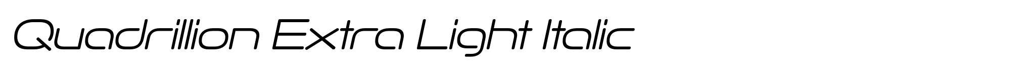 Quadrillion Extra Light Italic image