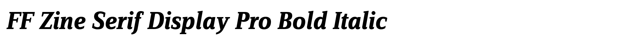 FF Zine Serif Display Pro Bold Italic image
