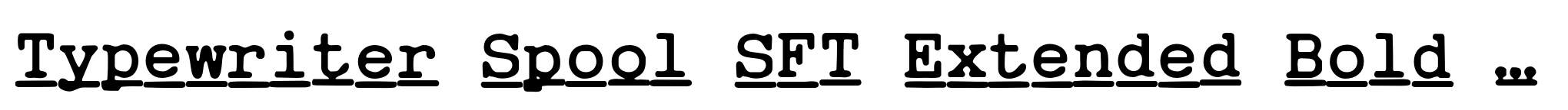 Typewriter Spool SFT Extended Bold Italic image