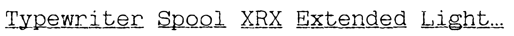 Typewriter Spool XRX Extended Light Italic image