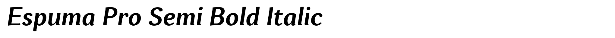 Espuma Pro Semi Bold Italic image