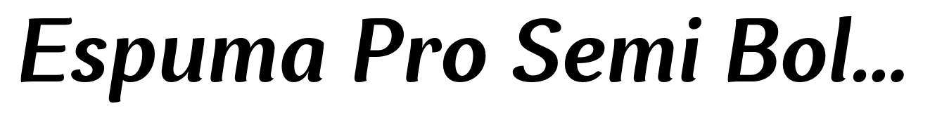 Espuma Pro Semi Bold Italic