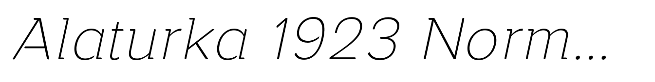 Alaturka 1923 Normal Thin Italic