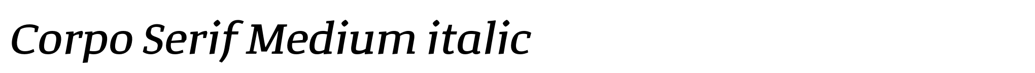 Corpo Serif Medium italic image