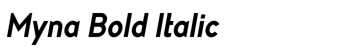 Myna Bold Italic