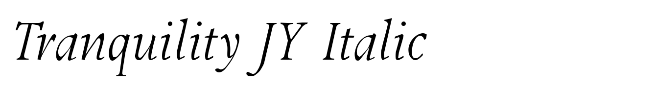 Tranquility JY Italic