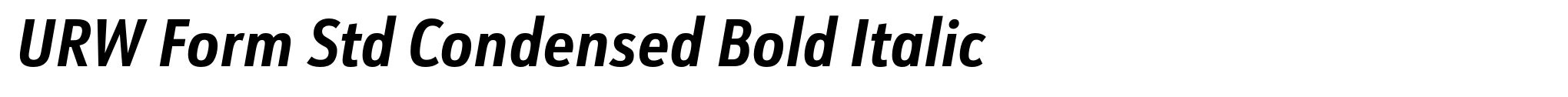 URW Form Std Condensed Bold Italic image