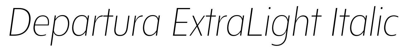 Departura ExtraLight Italic