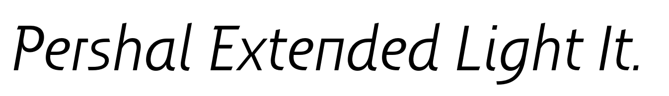 Pershal Extended Light Italic