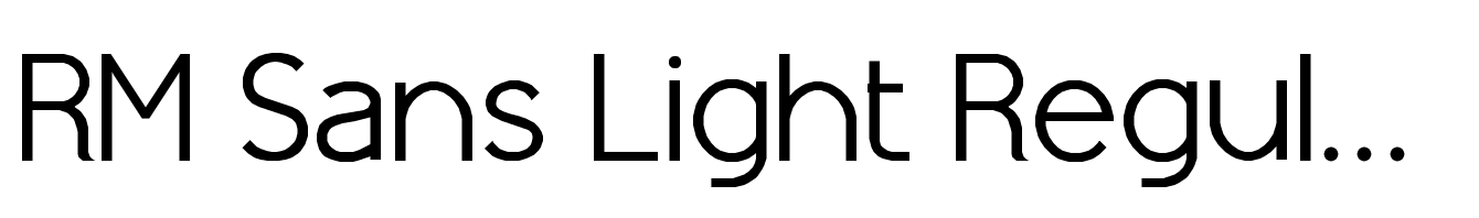 RM Sans Light Regular