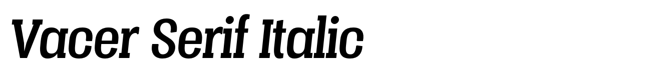 Vacer Serif Italic