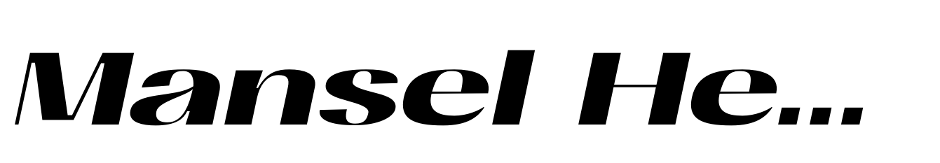Mansel Heavy Expanded Italic
