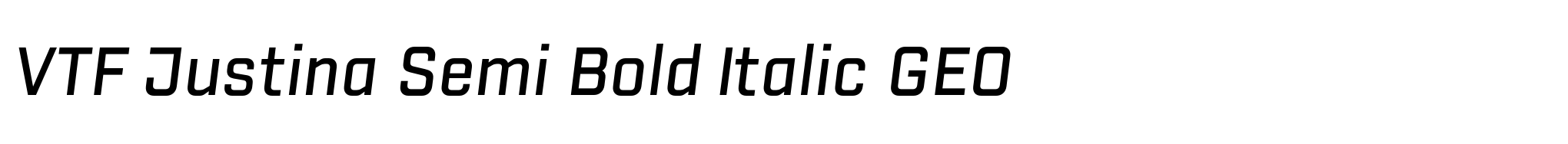 VTF Justina Semi Bold Italic GEO image