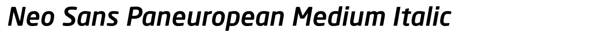 Neo Sans Paneuropean Medium Italic image