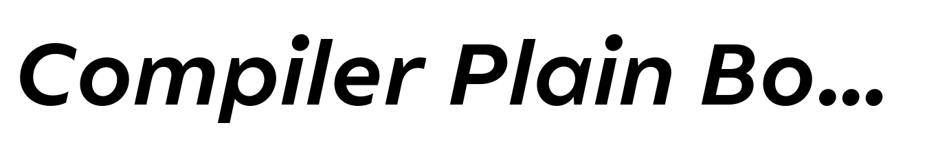 Compiler Plain Bold Italic