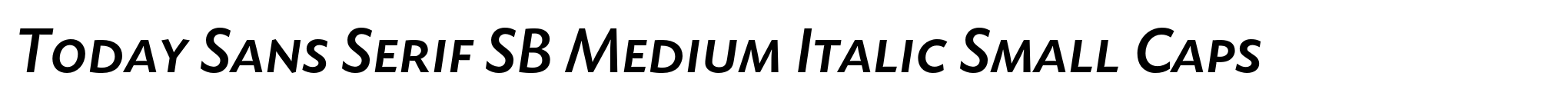 Today Sans Serif SB Medium Italic Small Caps image