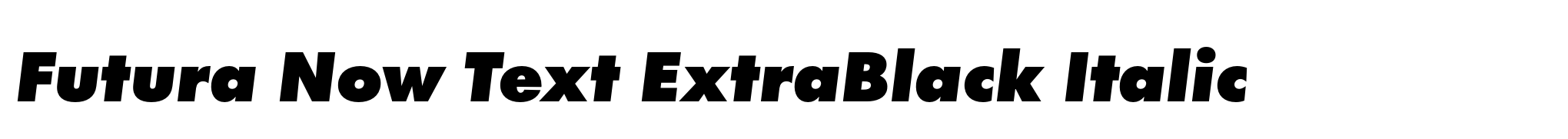 Futura Now Text ExtraBlack Italic image