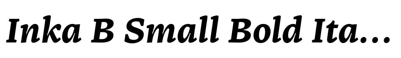 Inka B Small Bold Italic