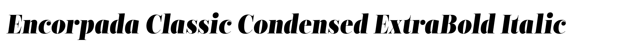 Encorpada Classic Condensed ExtraBold Italic image
