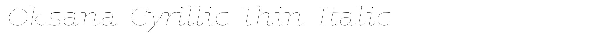 Oksana Cyrillic Thin Italic image