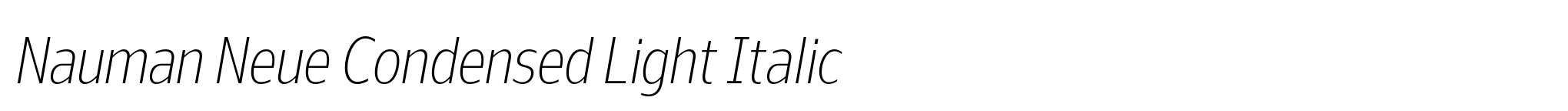 Nauman Neue Condensed Light Italic image