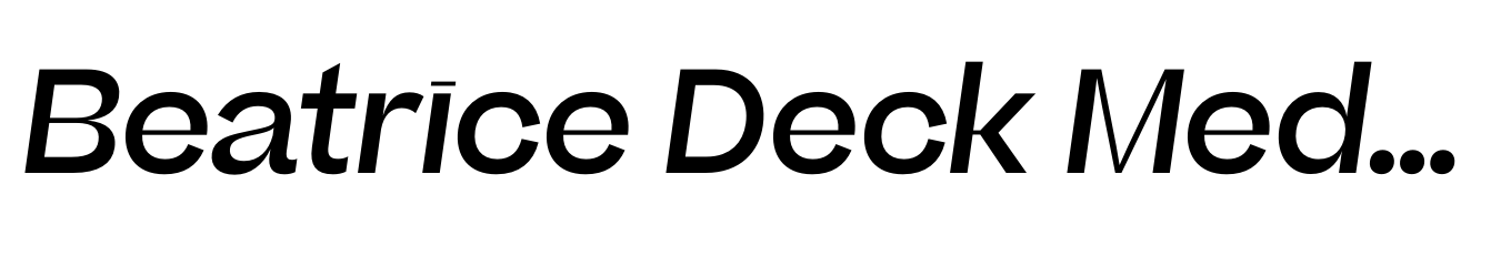 Beatrice Deck Medium Italic