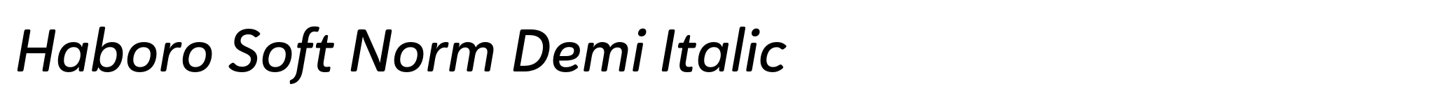 Haboro Soft Norm Demi Italic image