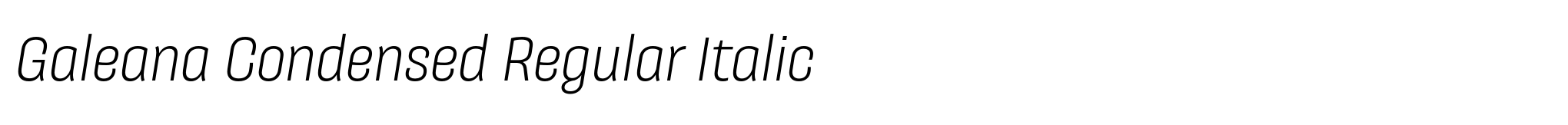 Galeana Condensed Regular Italic image