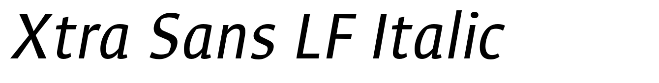 Xtra Sans LF Italic