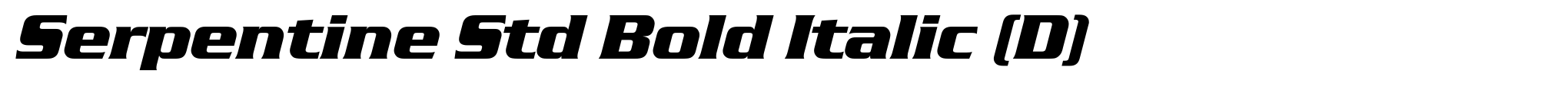Serpentine Std Bold Italic (D) image
