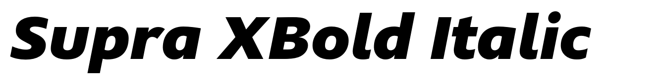 Supra XBold Italic