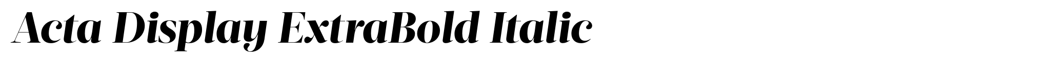 Acta Display ExtraBold Italic image