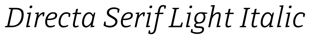 Directa Serif Light Italic