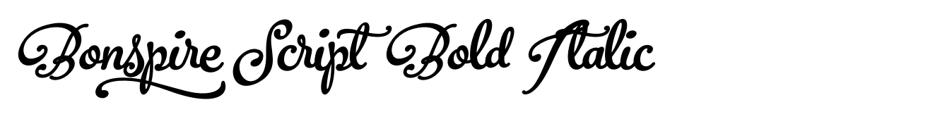 Bonspire Script Bold Italic