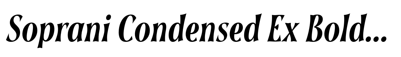 Soprani Condensed Ex Bold Italic
