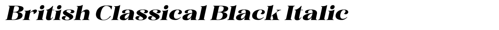 British Classical Black Italic image
