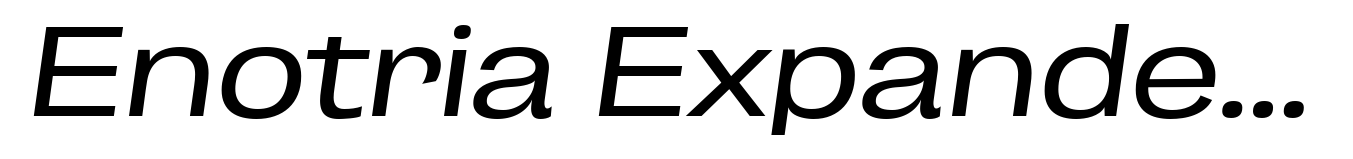 Enotria Expanded Medium Italic