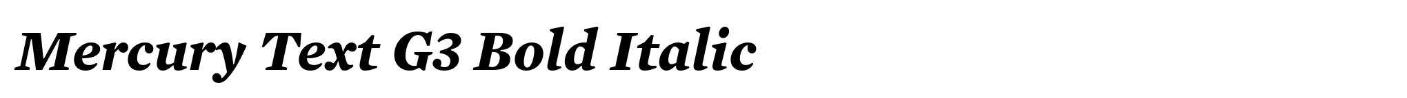 Mercury Text G3 Bold Italic image
