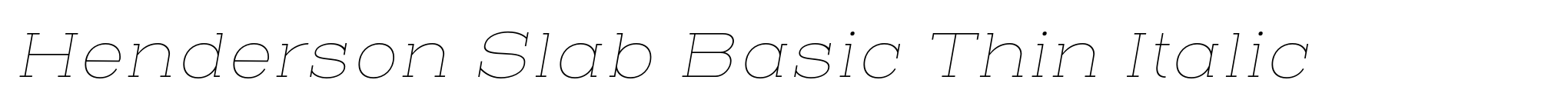 Henderson Slab Basic Thin Italic image