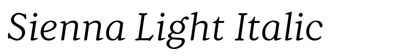 Sienna Light Italic