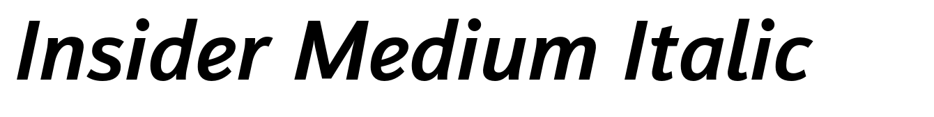 Insider Medium Italic