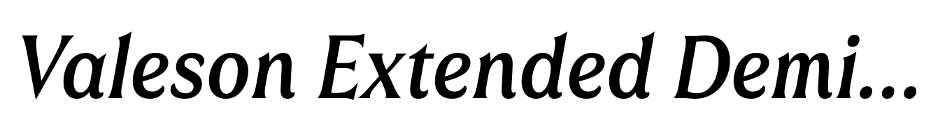 Valeson Extended Demi Italic
