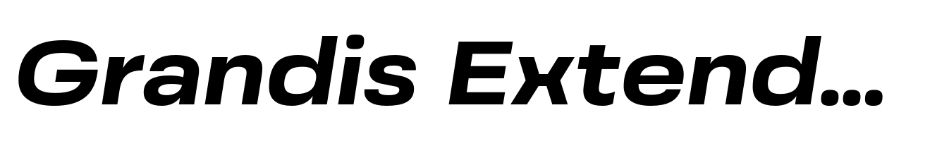 Grandis Extended Bold Italic